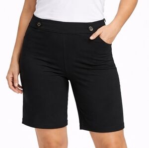 SOHO Women's Black Pull On Ponte Knit Shorts Size Large